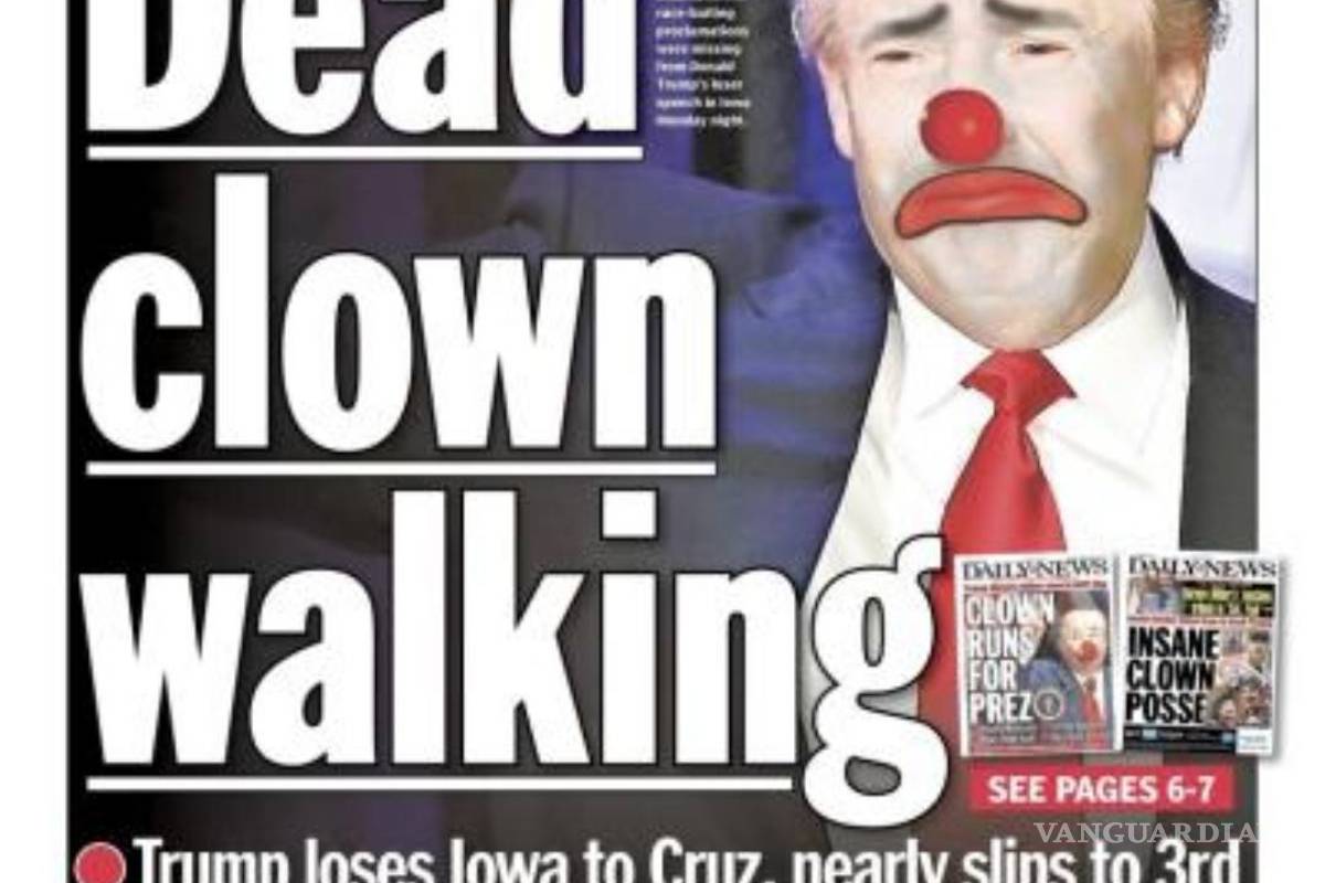 Celebra “Daily News” la derrota del “payaso” Trump