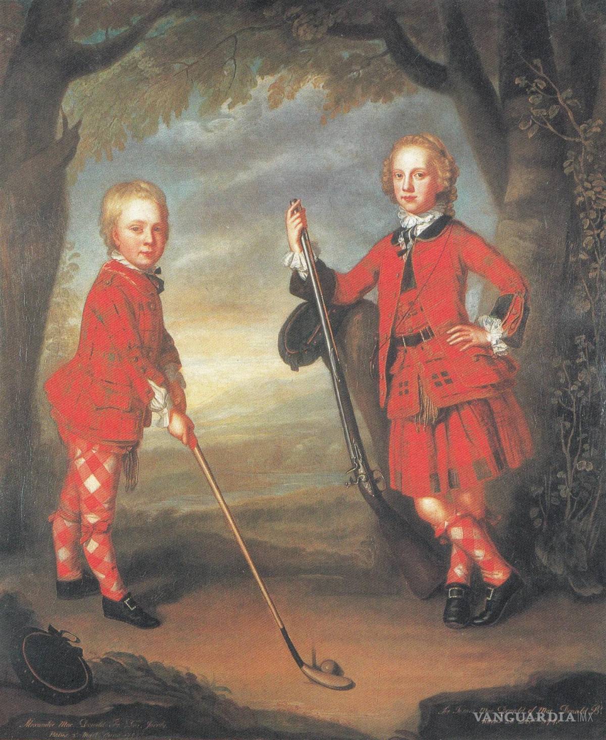 $!Óleo rato de Los chicos McDonald jugando al golf 1741.