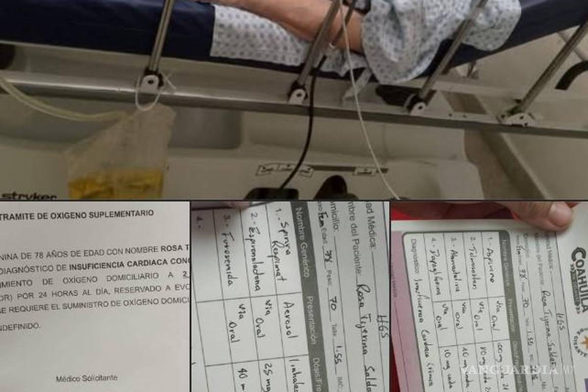 $!La mujer mayor requiere oxígeno y diversos medicamentos que su familia no puede costear, según explicó su nieta.