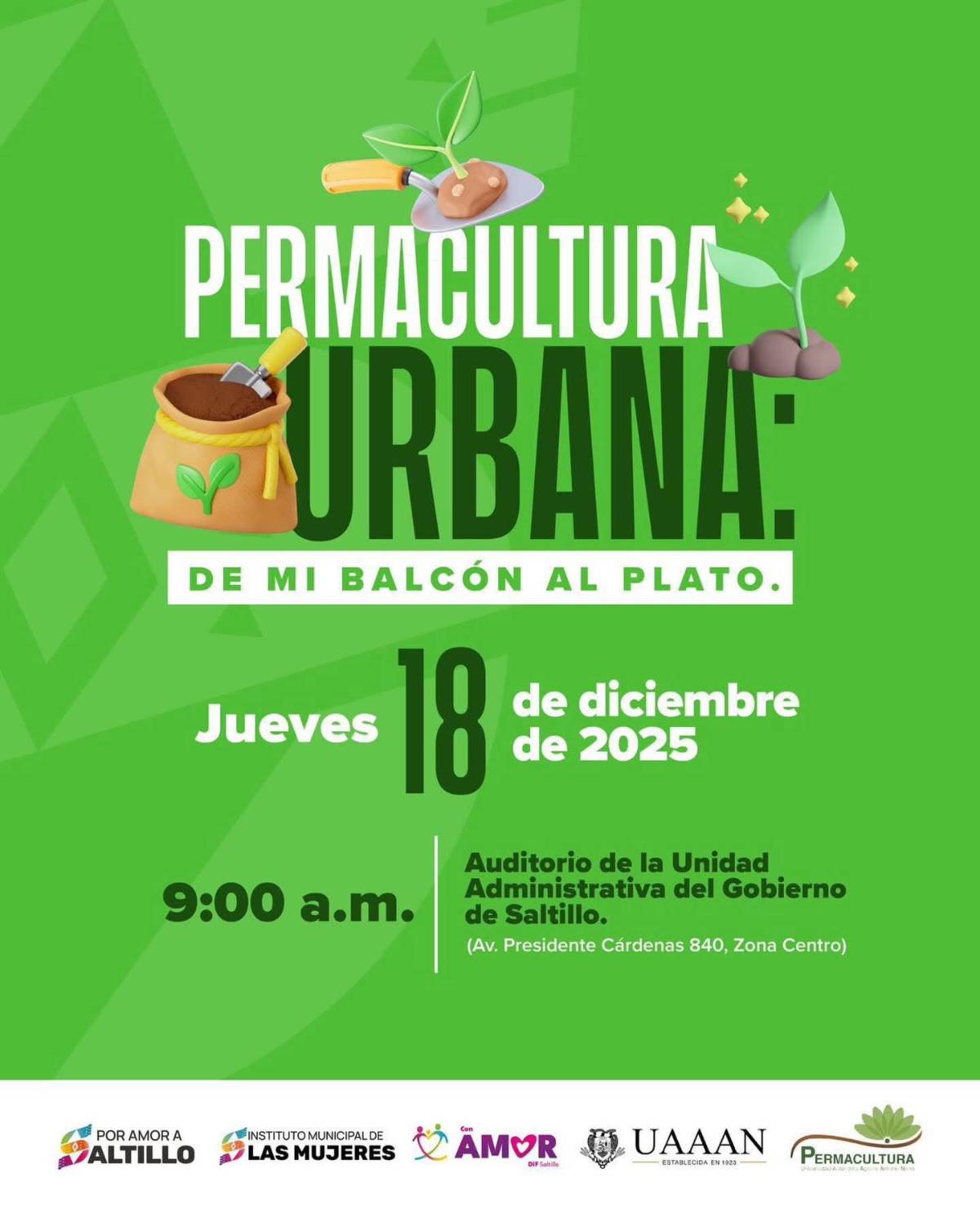 $!Saltillo impulsa la permacultura urbana con taller gratuito para mujeres