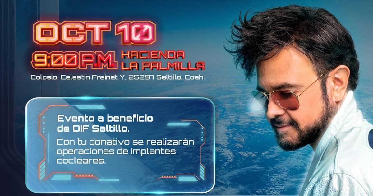 Aleks Syntek ofrecerá concierto en Saltillo para apoyar a niñas y niños con implantes cocleares