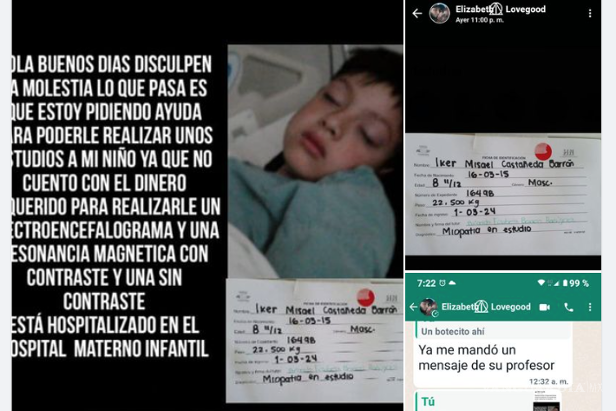 $!La familia ha recurrido a las redes sociales para compartir su historia y solicitar ayuda económica de la comunidad en su lucha por el bienestar de su pequeño.