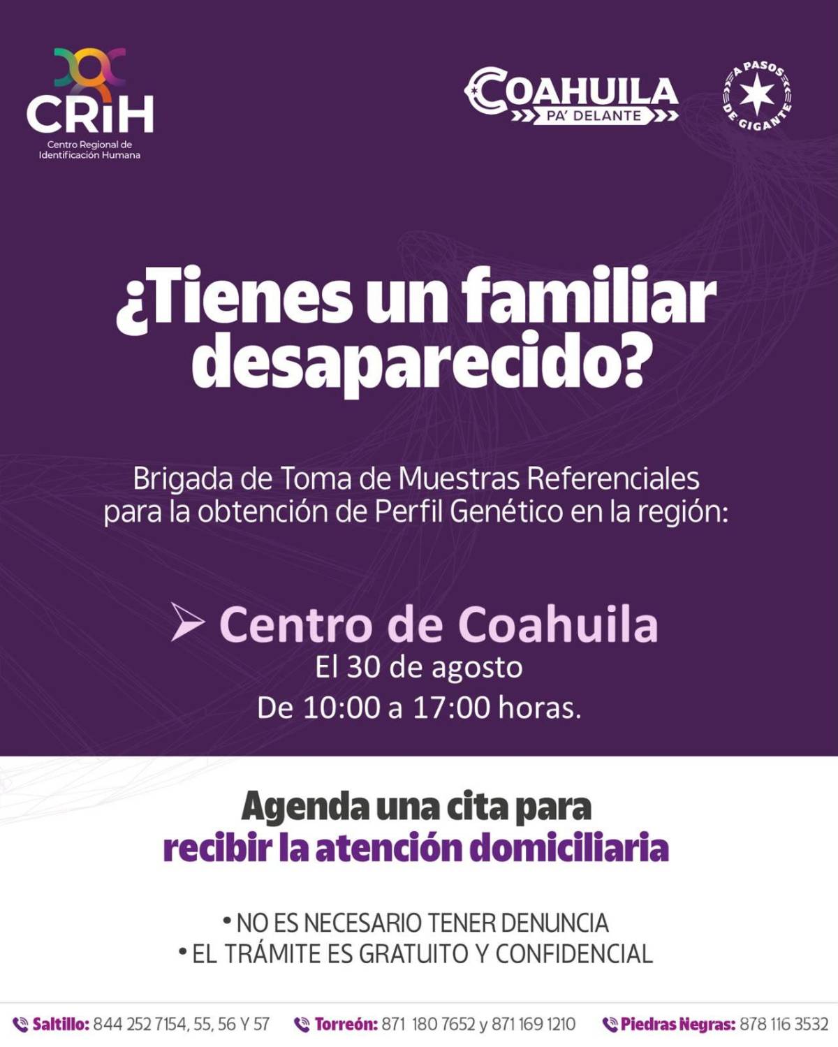 $!Una muestra genética podría ayudar a identificar restos humanos y dar respuesta a familias que llevan años buscando a sus seres queridos.