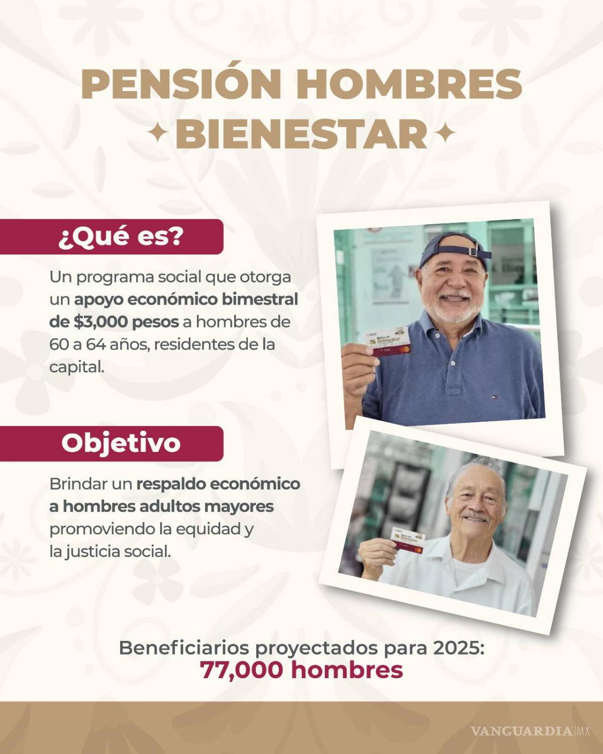 $!Autoridades de la CDMX habilitarán módulos de registro en 2026 para que nuevos solicitantes accedan a la Pensión Hombres Bienestar.