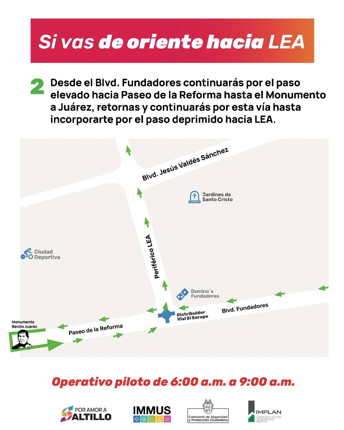 $!¡Atención Saltillo! Cambios en El Sarape arrancan antes de las 6:00 horas de este viernes