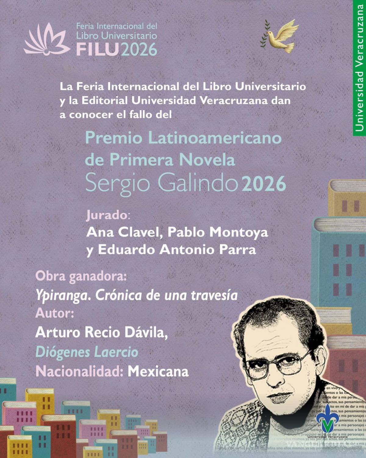 $!En sus redes sociales, la cuenta de la FILU felicitó al saltillense, ganador de este distinguido premio.