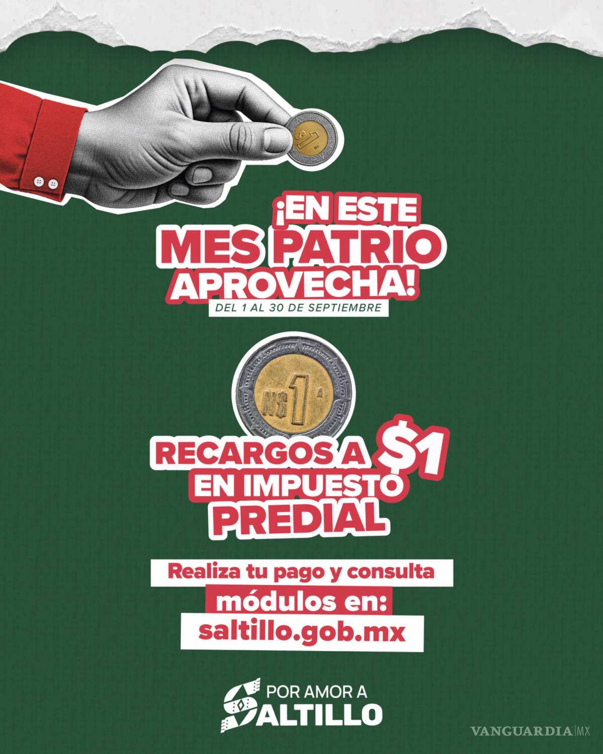 $!El estímulo permite reducir a un peso por año los recargos acumulados por adeudos del impuesto predial.