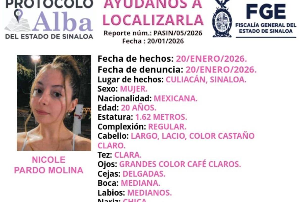 $!Activan Protocolo Alba por desaparición de la influencer Nicole Pardo Molina en Culiacán
