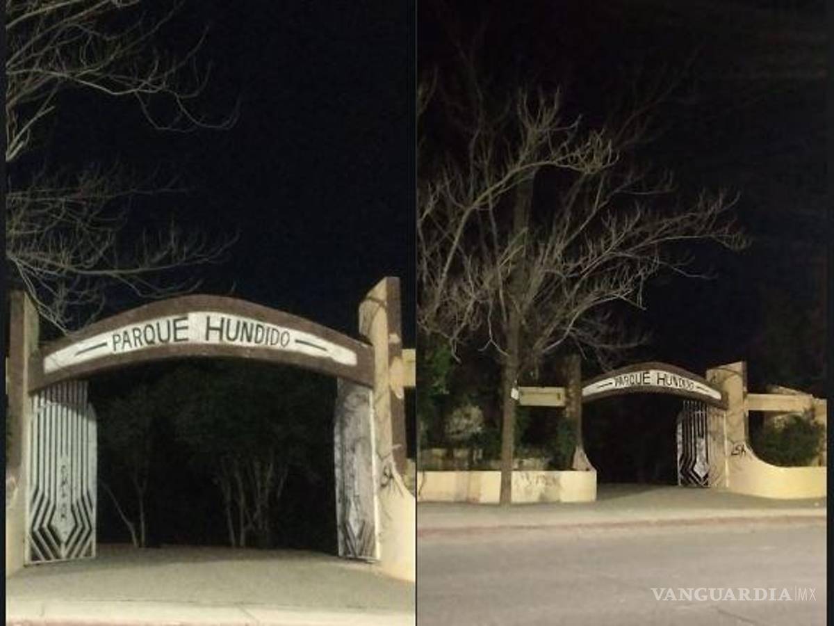 $!Saltillense reta a seguidores de Facebook a cruzar Parque Hundido durante la noche.