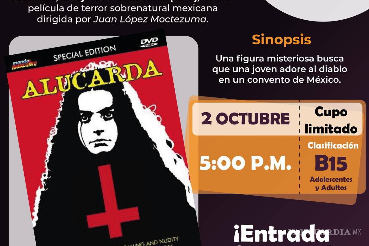 $!Clásicos como “Alucarda” y “Hasta el viento tiene miedo” se proyectarán en las salas del MUSAVE.