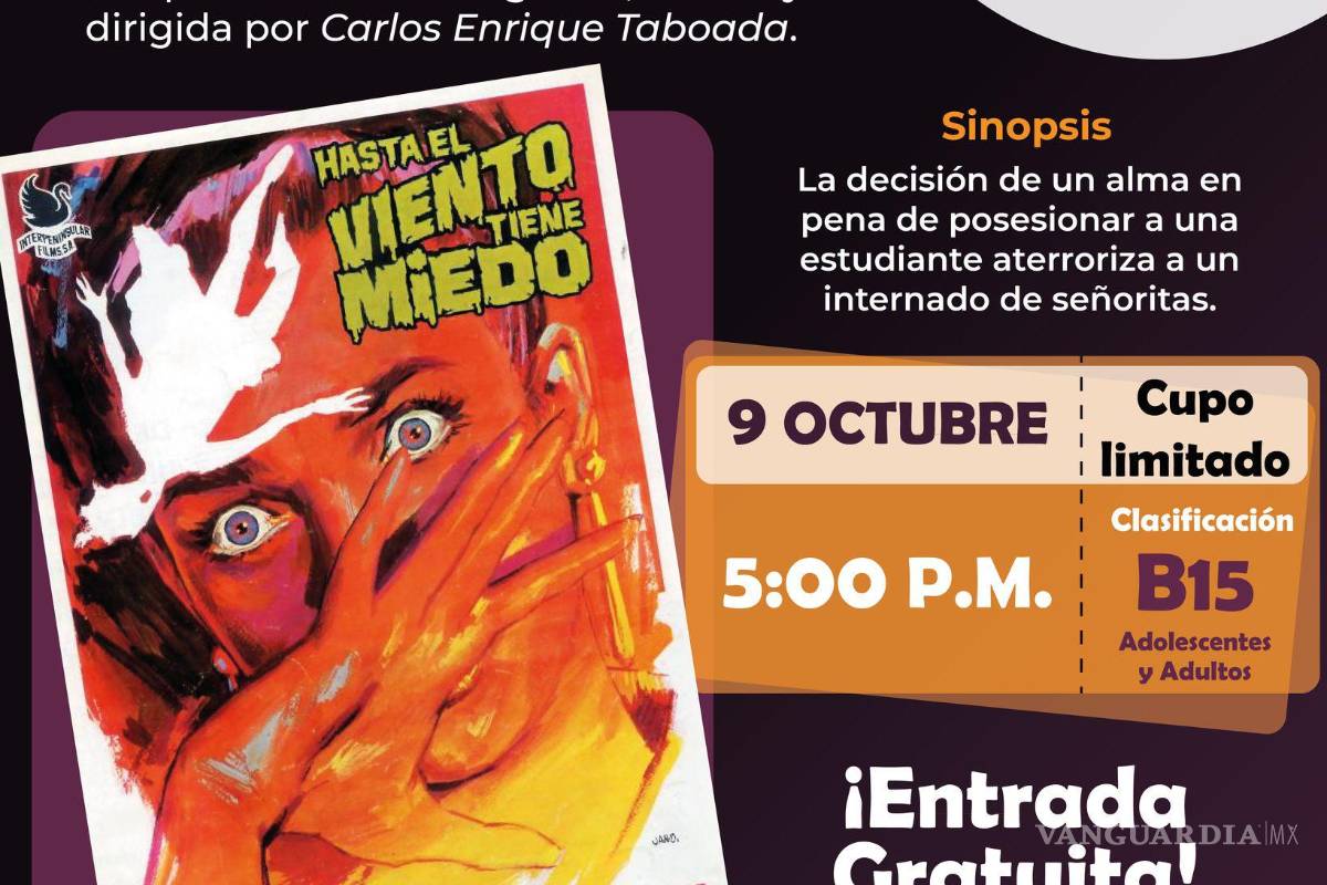 $!El Museo de las Aves de México abrirá sus puertas al terror en octubre con un ciclo de cine mexicano de culto.