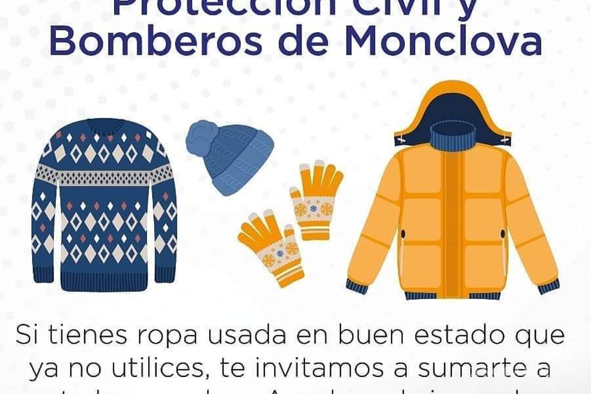 Protección Civil de Monclova inicia colecta de ropa de invierno
