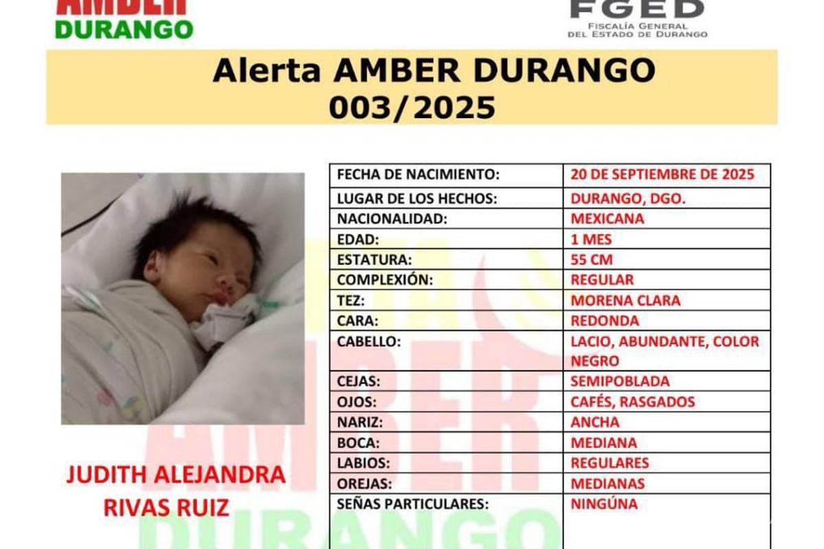 $!Sustraen a una bebé de un mes del Hospital Materno Infantil de Durango; video muestra a sospechosa