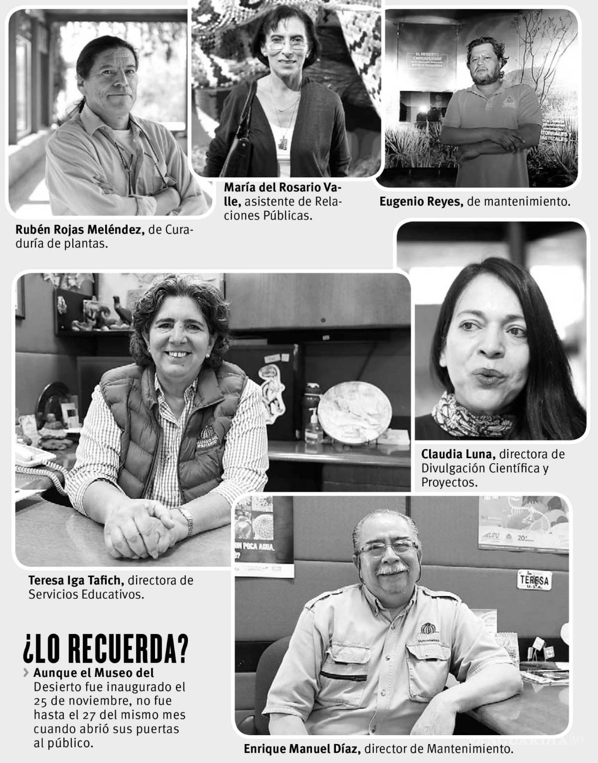 $!Cumplen 6 trabajadores 20 años laborando en el Museo del Desierto de Saltillo