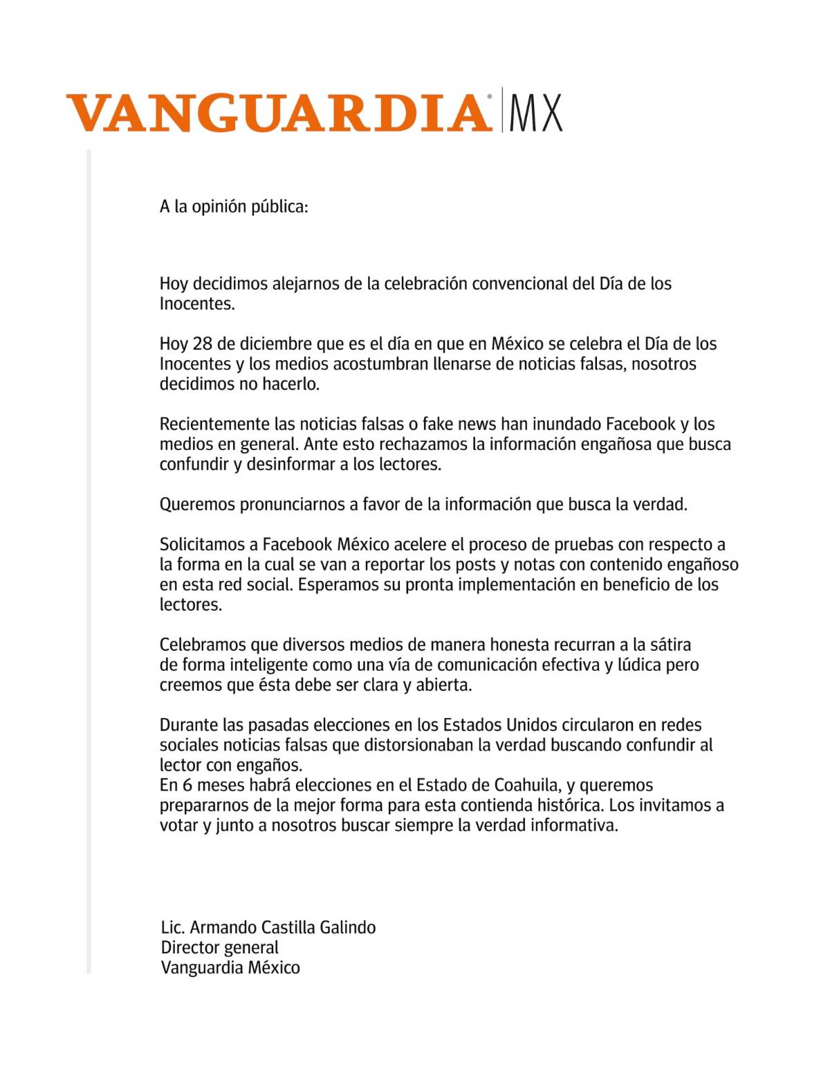 $!Decidimos celebrar de forma distinta el Día de los Inocentes