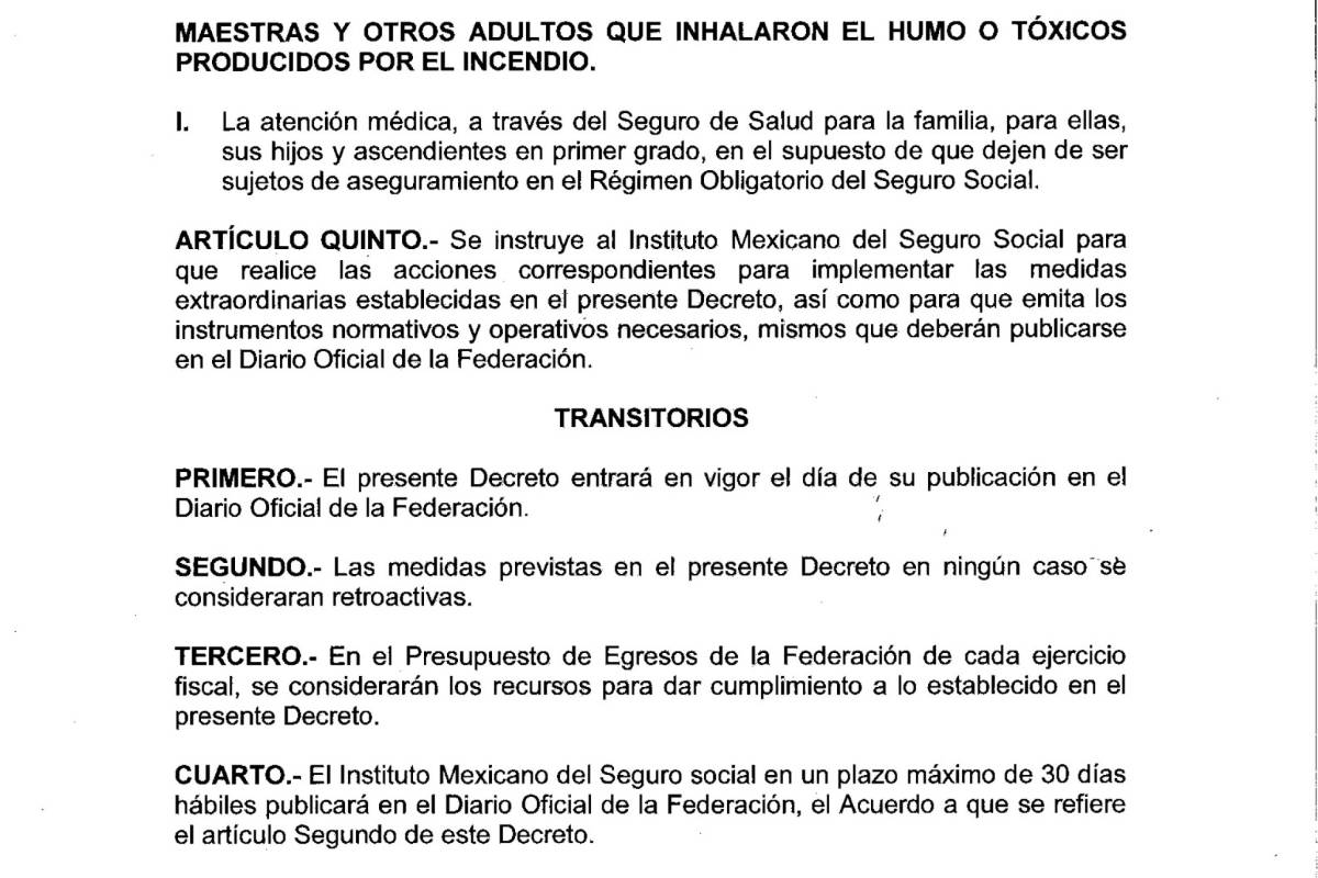 $!AMLO publicará decreto para dar pensión vitalicia a víctimas de Guardería ABC