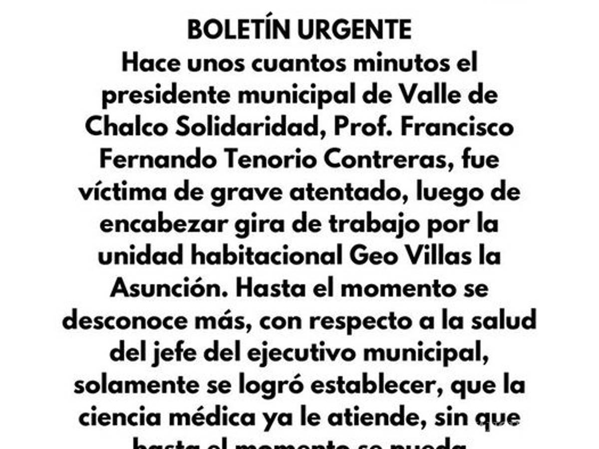 $!Alcalde de Valle de Chalco sigue vivo; desmienten información de ANAC