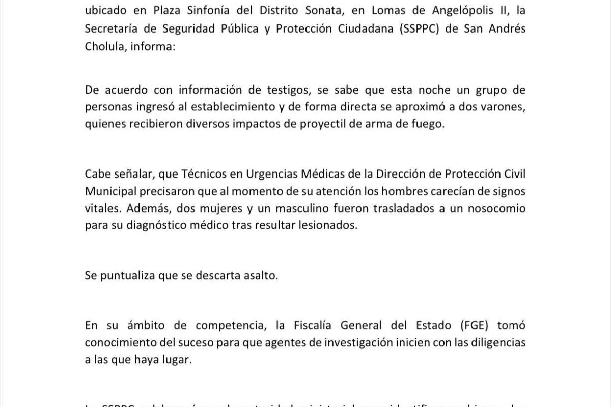 $!¿Qué pasó en Lomas de Angelópolis? Esto es lo que se sabe del ataque en el Casino Big Bola de Puebla, que dejó dos muertos