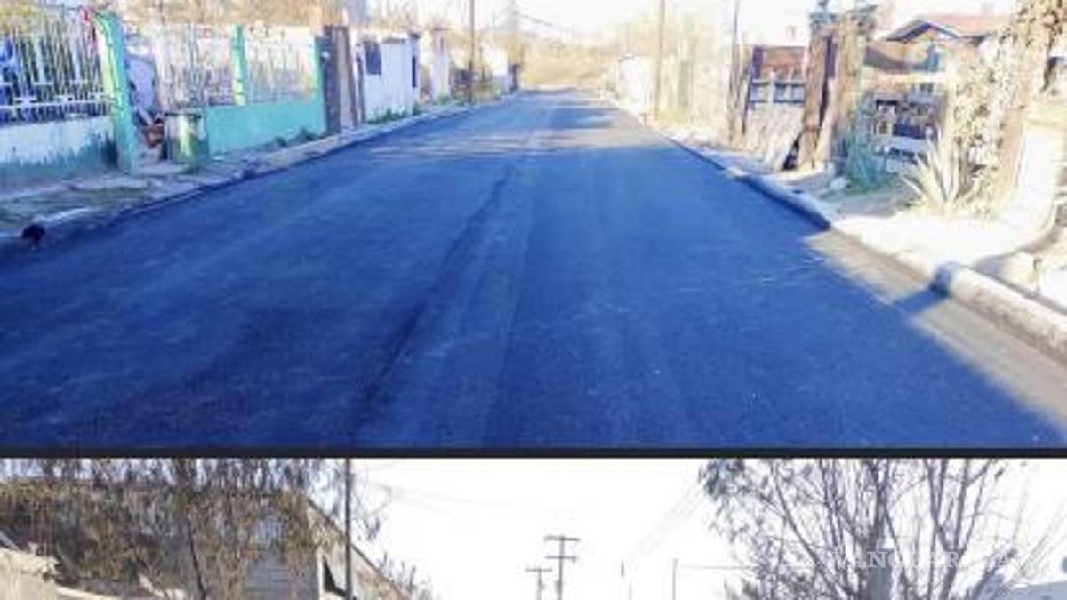 Monclova: pavimentan sin poner red de agua y drenaje en la colonia Emiliano Zapata