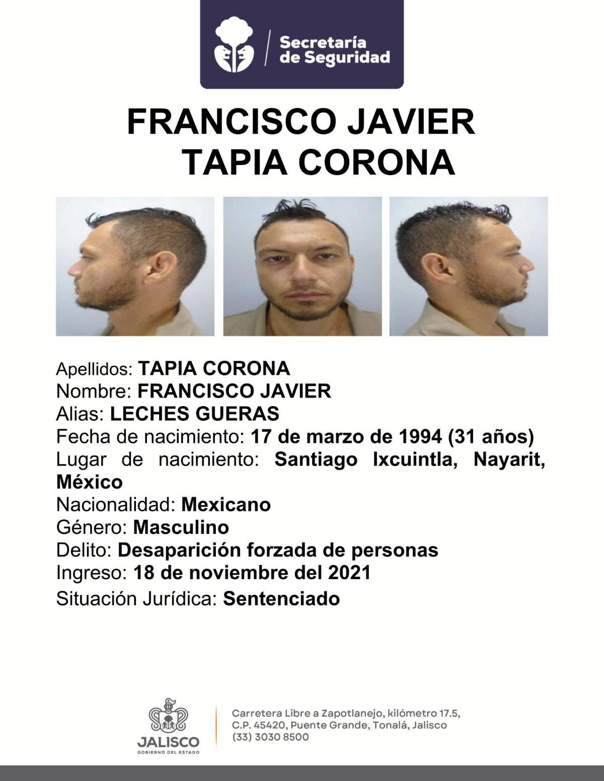 $!Ellos son los 23 reos que se fugaron del penal de Puerto Vallarta; cuatro han sido capturados