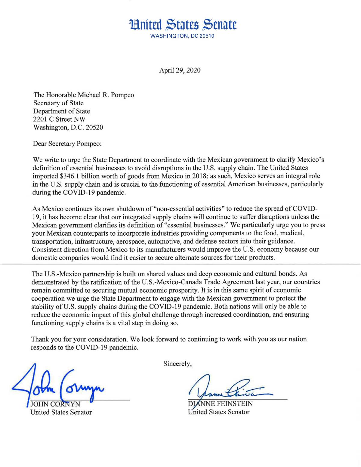 $!EU pediría a México que aclare la definición de 'negocios esenciales' por interrupción en cadena de suministro