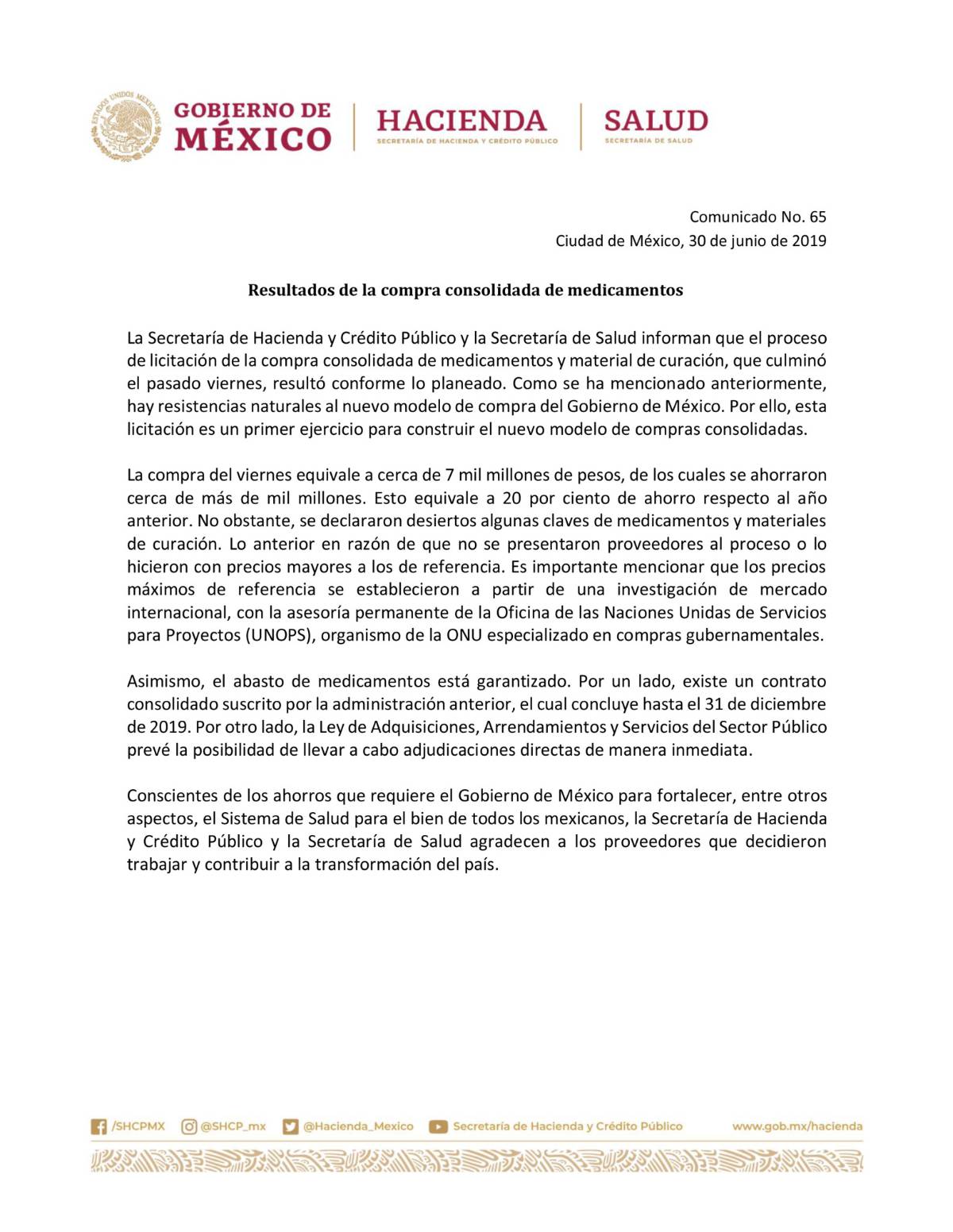 $!Reporta SHCP ahorro de mil mdp en licitación de medicinas pero declara desiertas algunas fórmulas