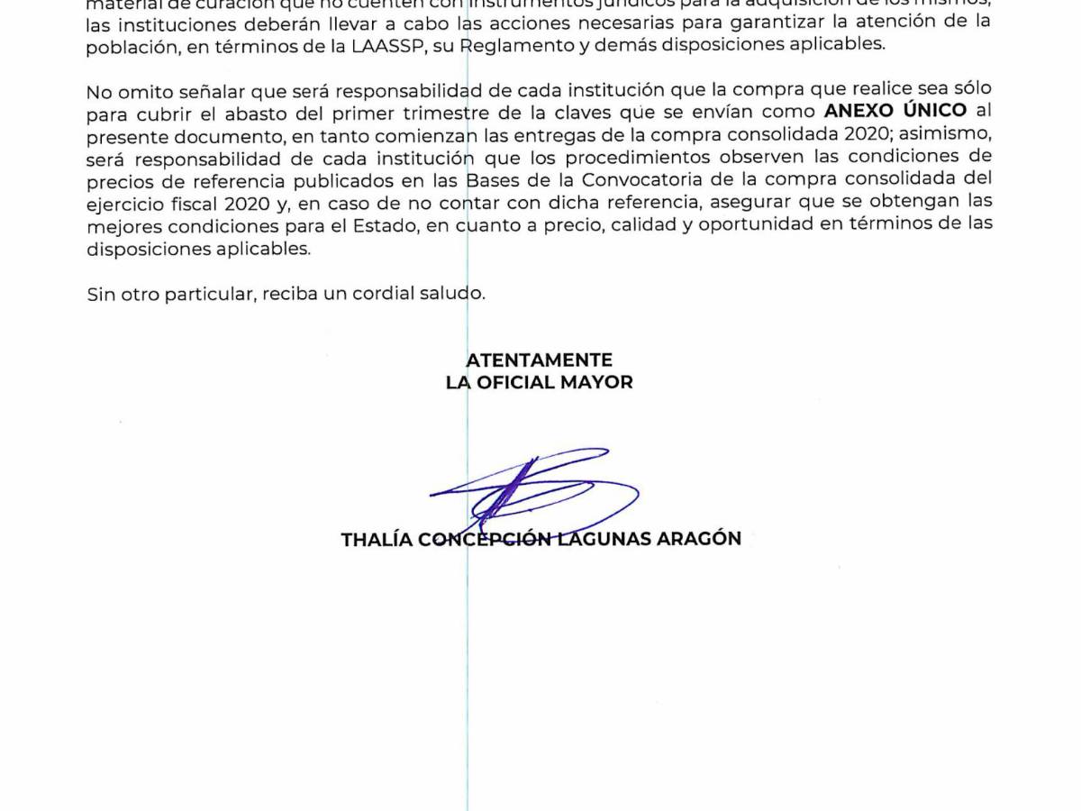 $!En documento oficial interno, el Gobierno admite su culpa en el desabasto de medicamentos