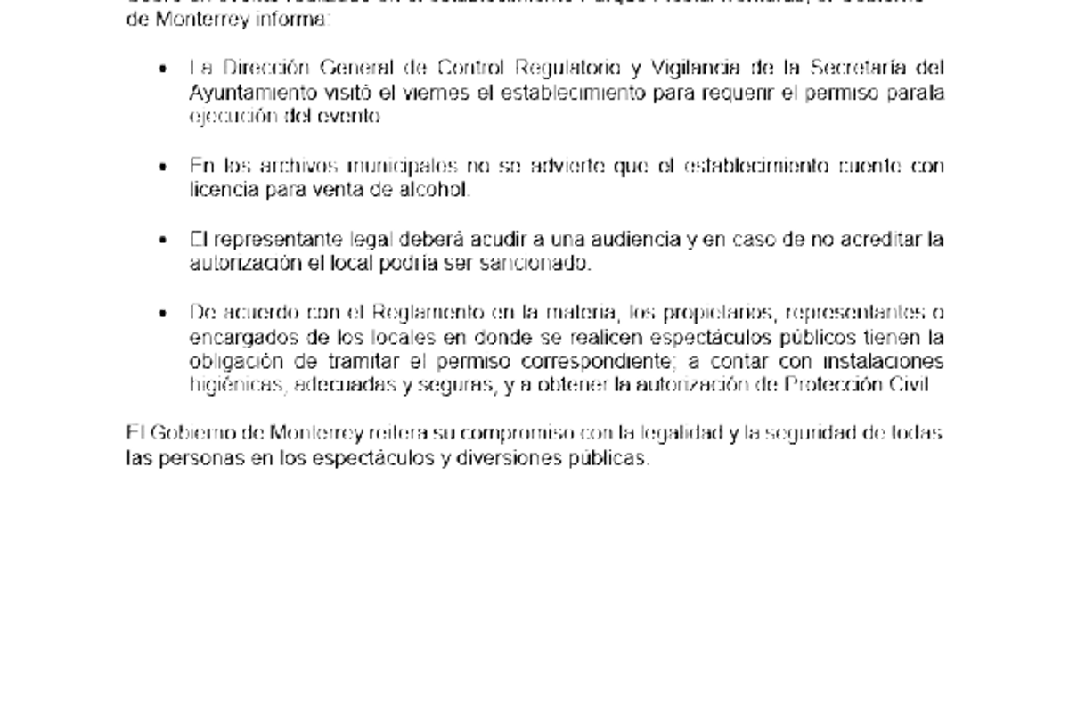 Inspección al Parque Aventuras de Nuevo León arrojó que no tiene permiso para venta de alcohol
