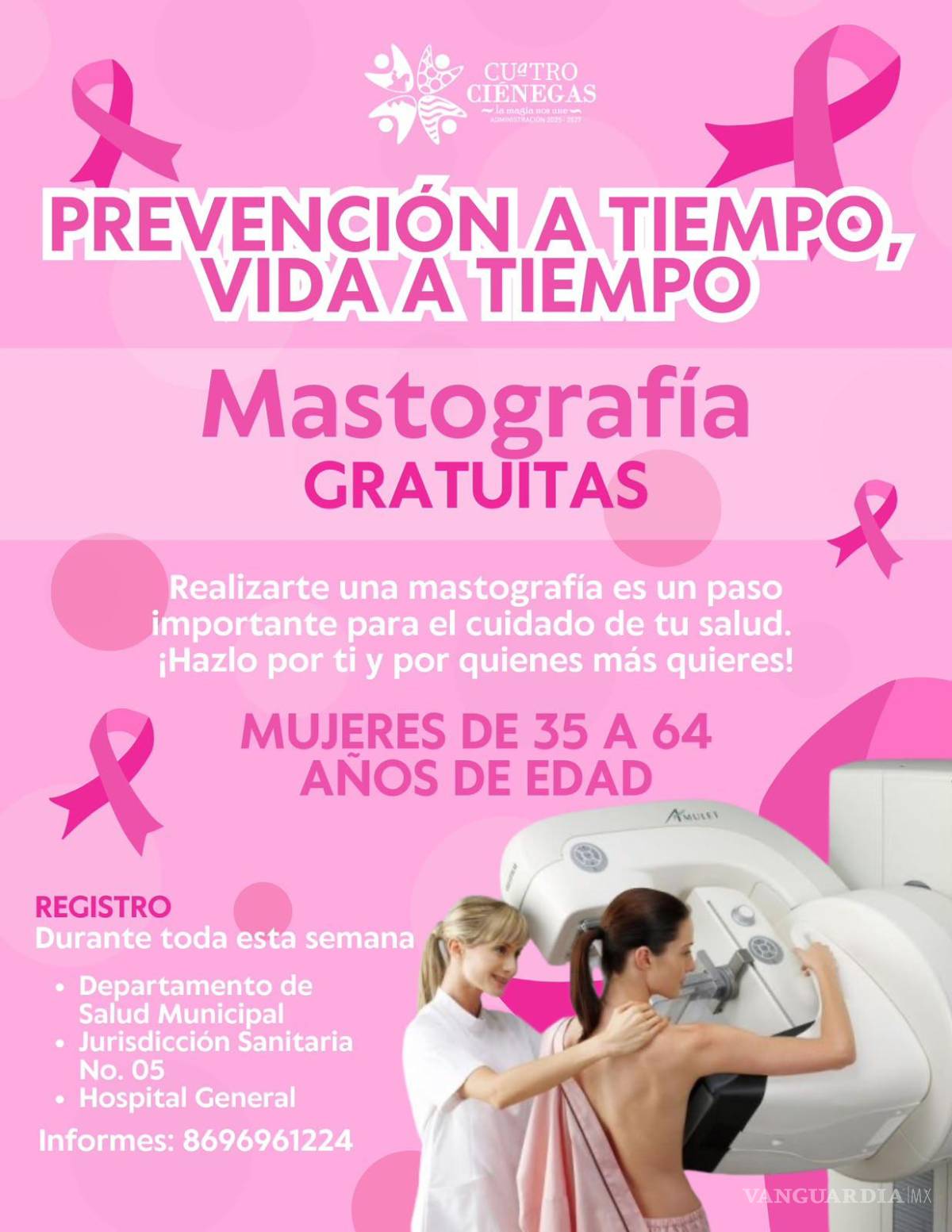 $!Autoridades de salud invitaron a las mujeres a realizarse la mastografía como una medida clave para detectar oportunamente el cáncer de mama.