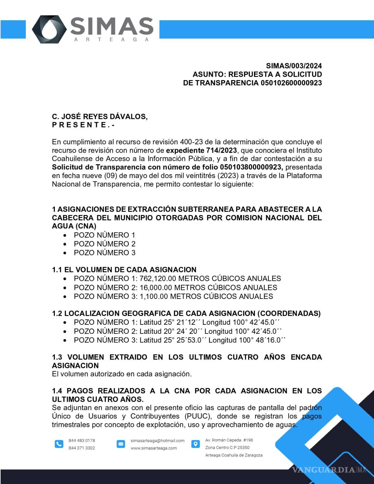 $!Luego de una larga batalla, Arteaga reveló en parte la información requerida.