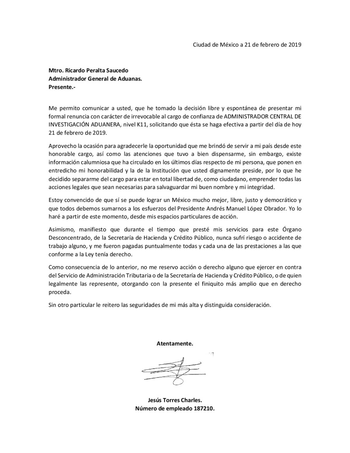 $!Jesús Torres Charles, exfiscal de Coahuila renuncia a su cargo en el SAT, tras polémica por su nombramiento