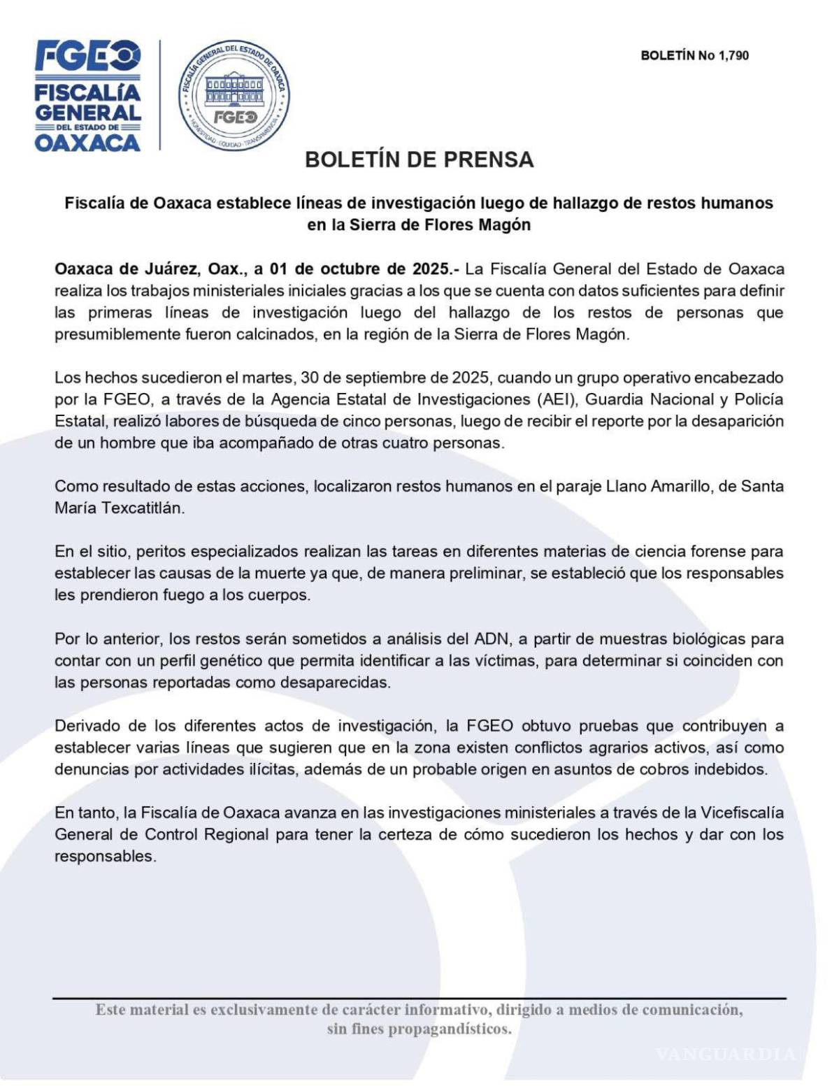 $!Linchan a cinco personas en Oaxaca; Fiscalía realiza investigaciones