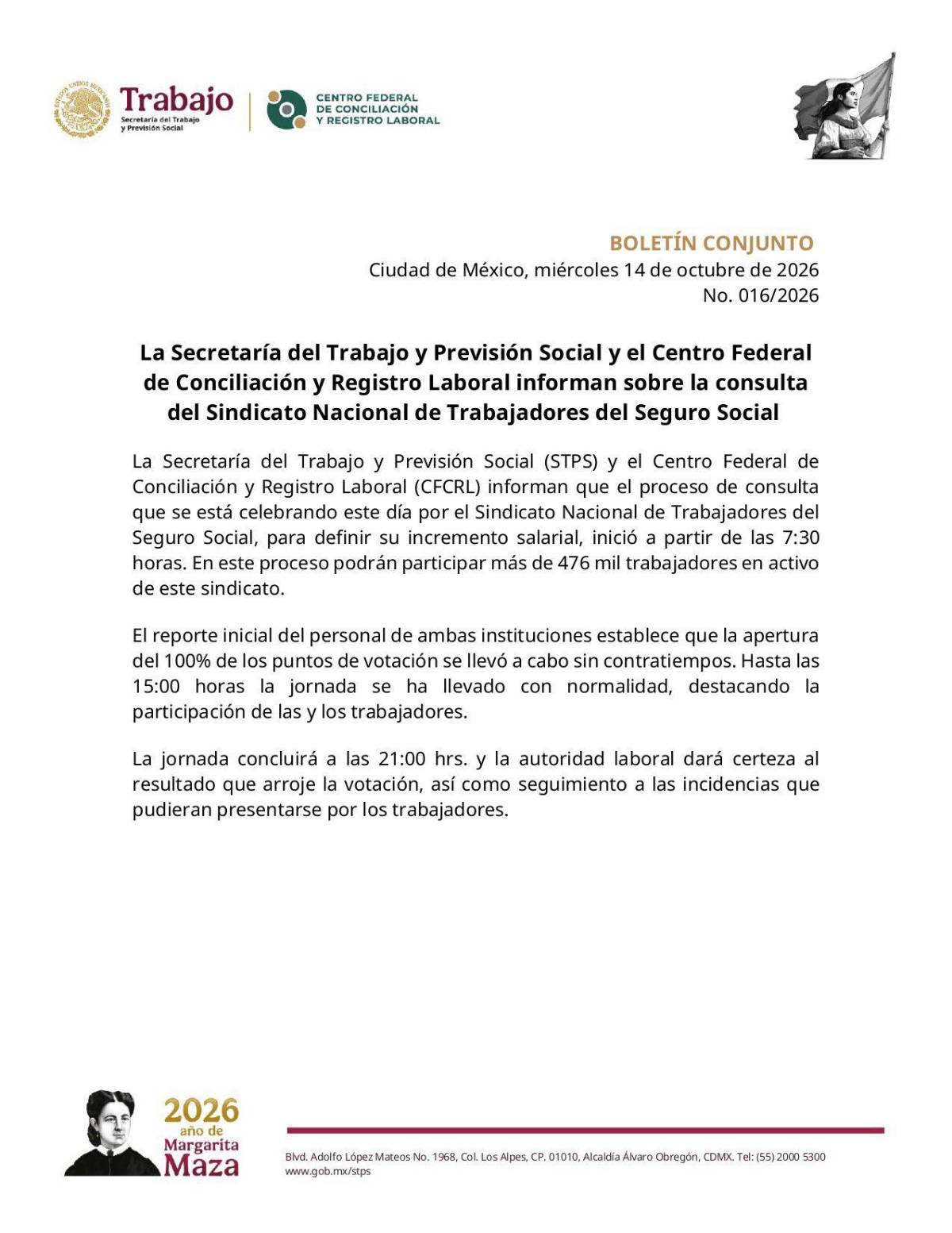 $!Informe sobre la consulta del SNTSS