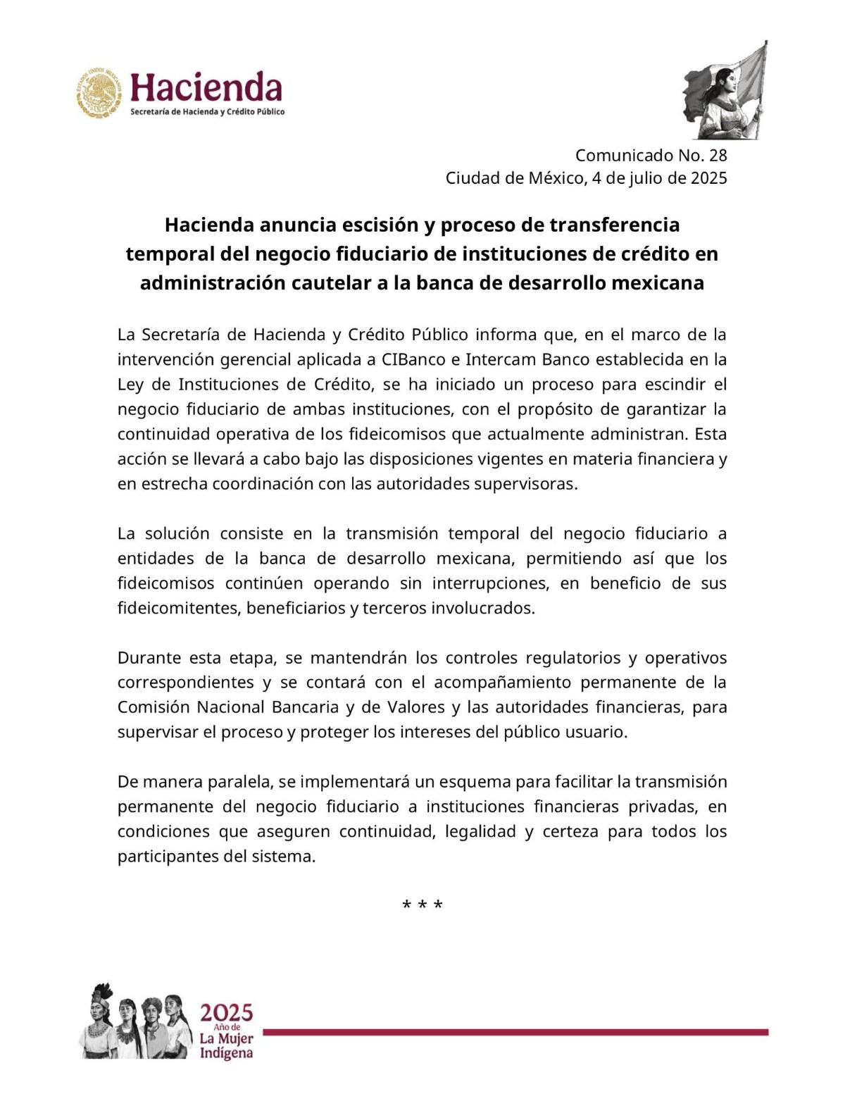 $!Secretaría de Hacienda finaliza relación con Intercam y CIBanco