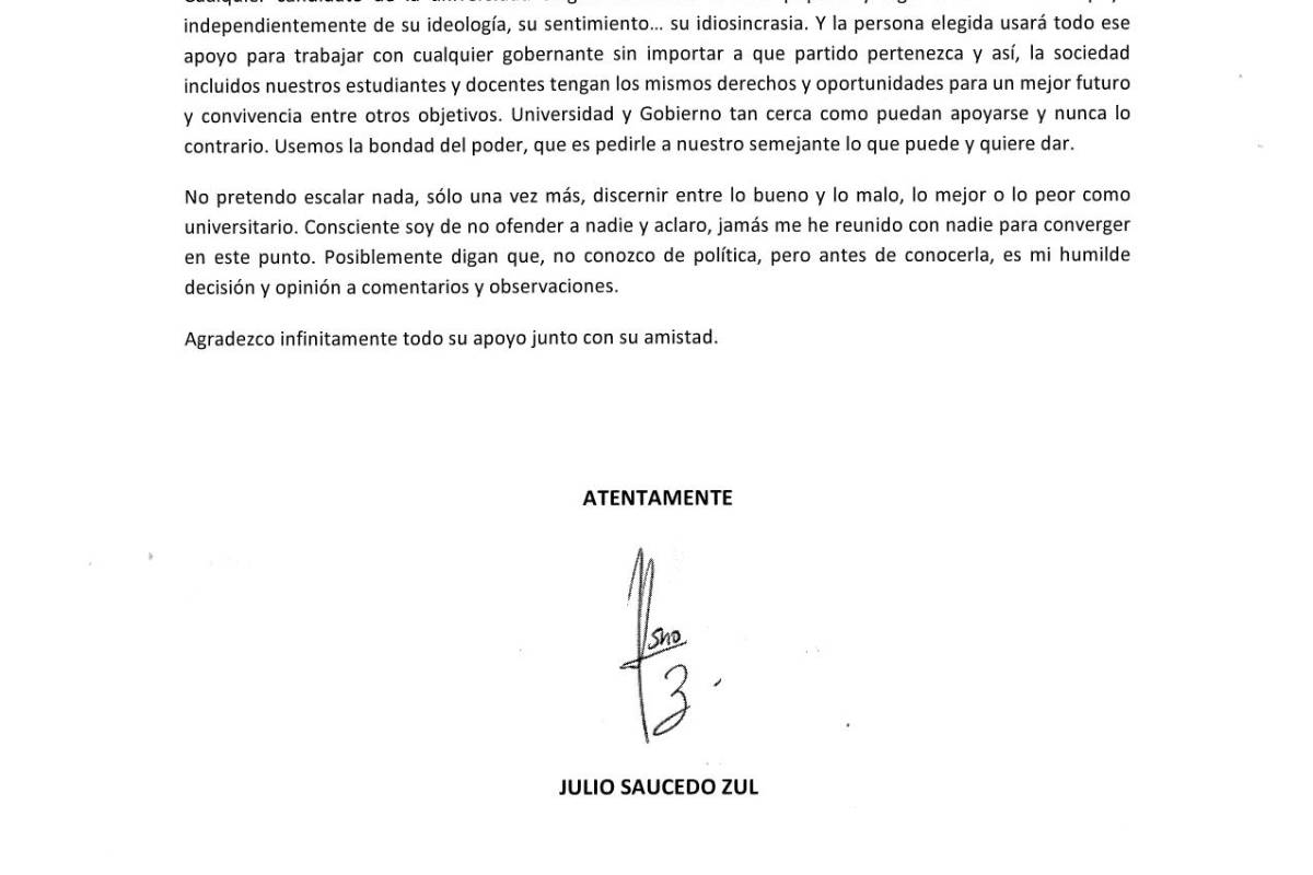 $!La UAdeC confirmó que es verídica la carta que circuló en redes sociales.