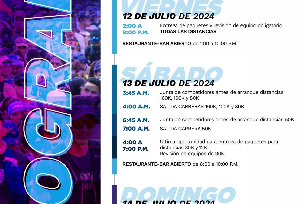$!Así serán los horarios de competencias, entrega de kits y juntas de información para el Ultra de Coahuila 2024.