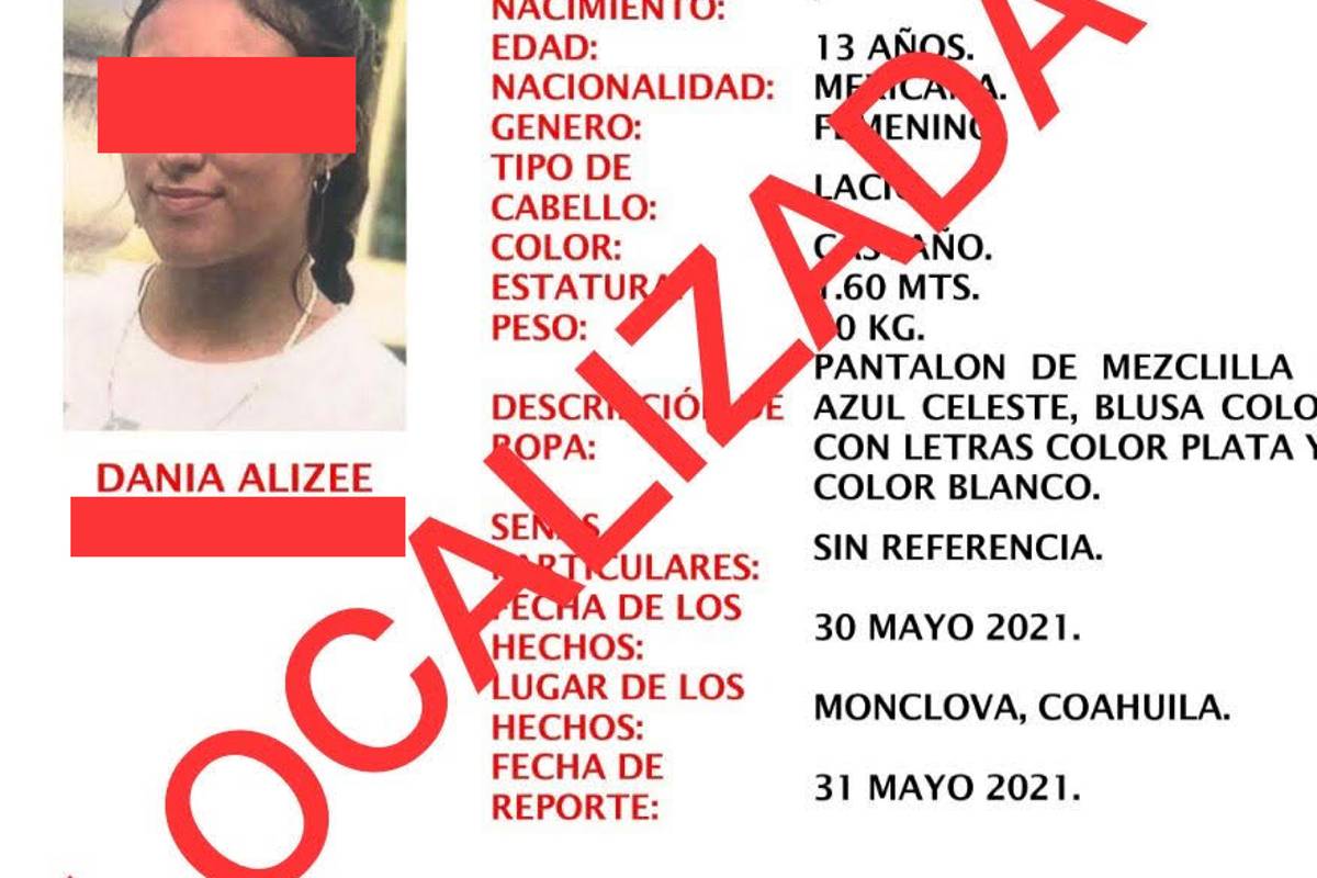 Localizan a adolescente desaparecida en Monclova; Fiscalía de Personas Desaparecidas descarta secuestro