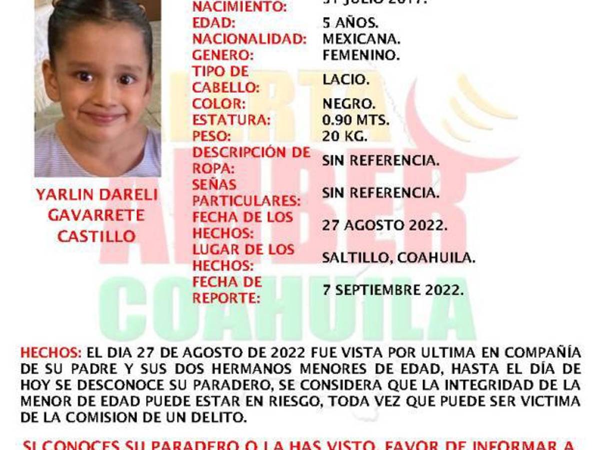 $!Cualquier dato que permita dar con su ubicación a través de las redes sociales de Alerta Amber.