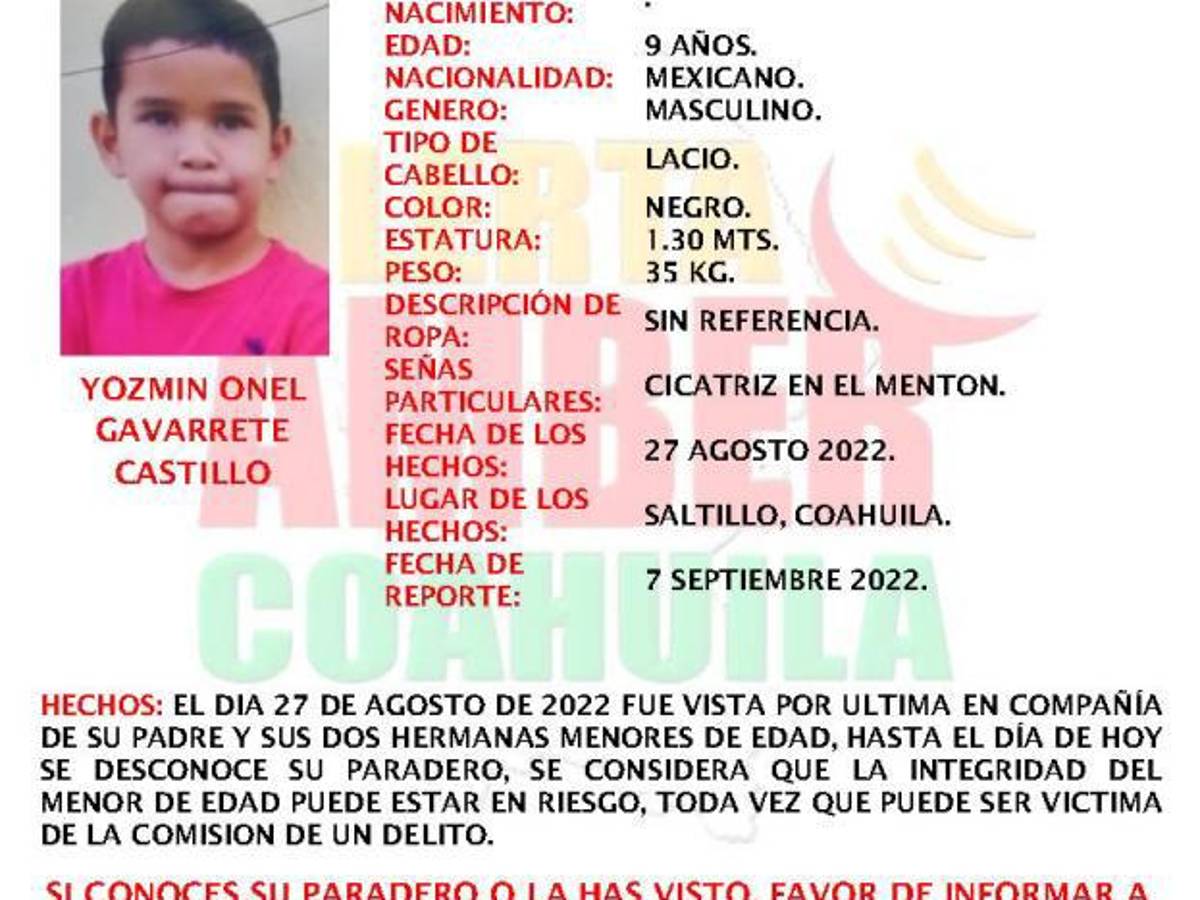 $!Cualquier dato que permita dar con su ubicación a través de los teléfonos 911, 844 415 11 15 y 555 346 25 16.