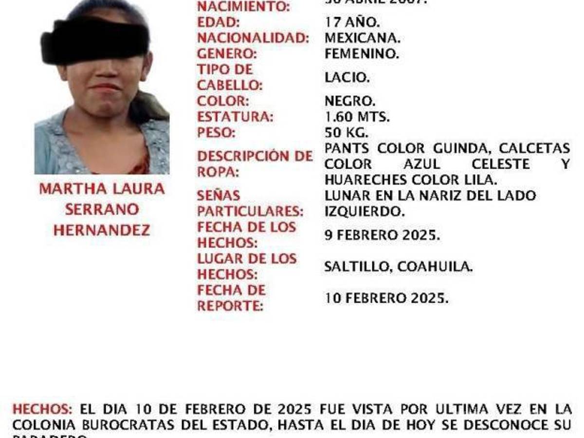 $!Familiares de la víctima habían reportado su desaparición el pasado 9 de febrero en Saltillo.