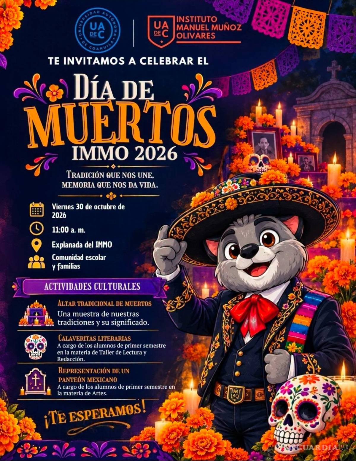 $!Coahuila: Lleva la UAdeC tradición del Día de Muertos a sus escuelas y facultades