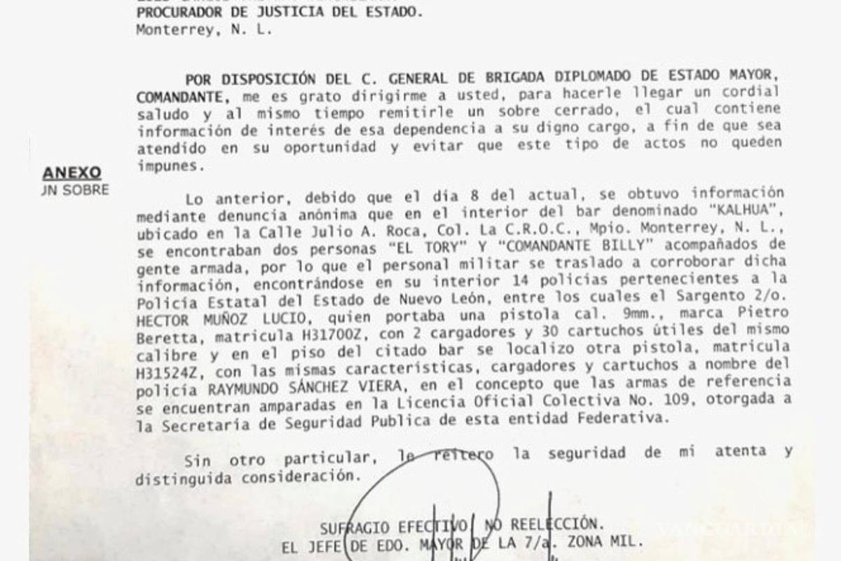 Narco nómina incluye a Adrián de la Garza y colaboradores suyos en 2009
