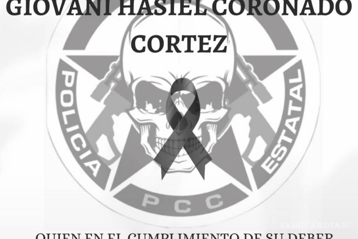 $!Esquela por el sensible fallecimiento del oficial Giovani Hasiel Coronado Cortez.