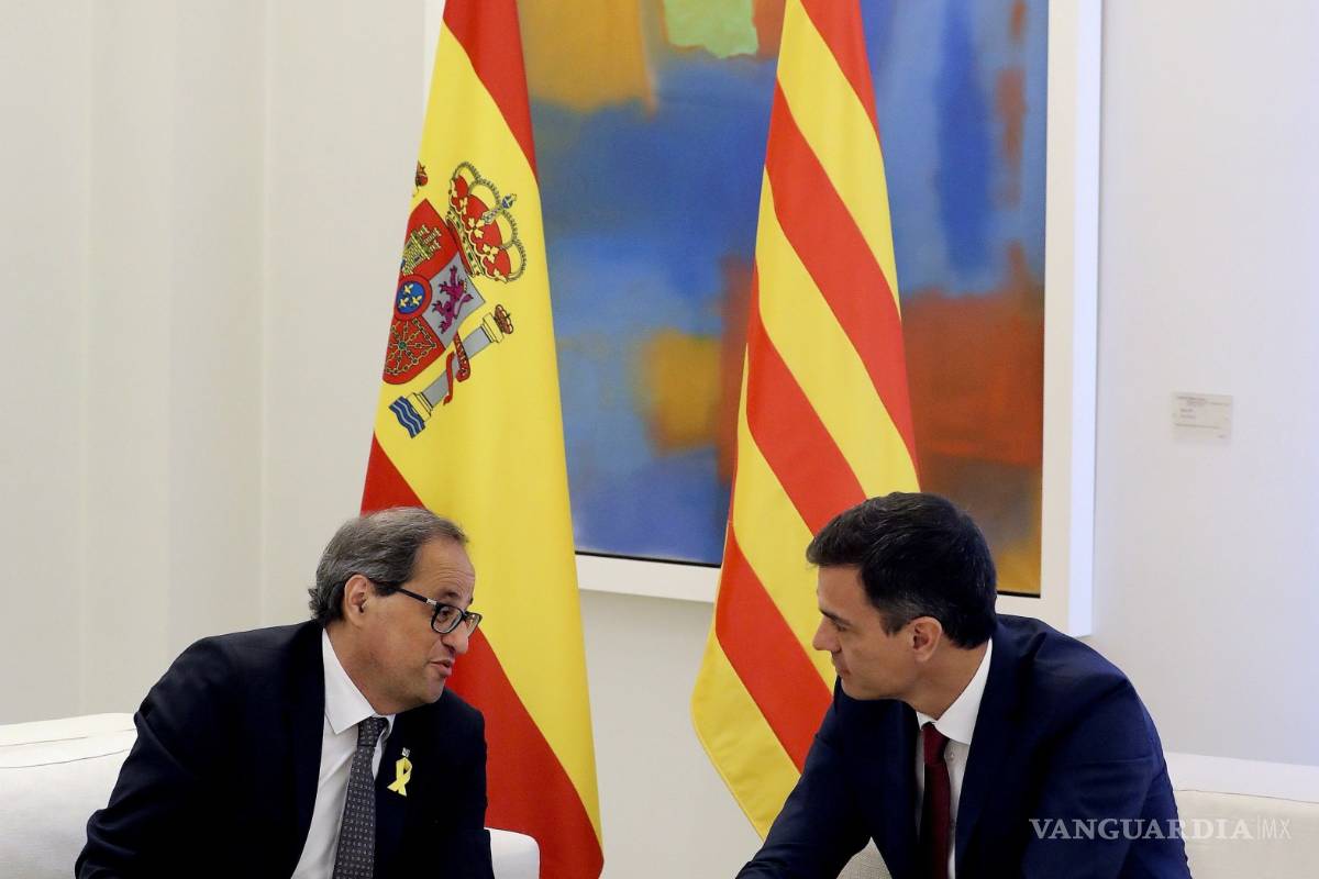 $!Buscan Pedro Sánchez y Quim Torra una salida a la crisis en Cataluña