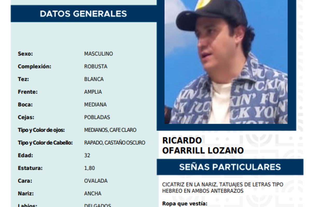 $!Confirma fiscalía de la CDMX desaparición de Ricardo O’Farrill; lanzan ficha de búsqueda