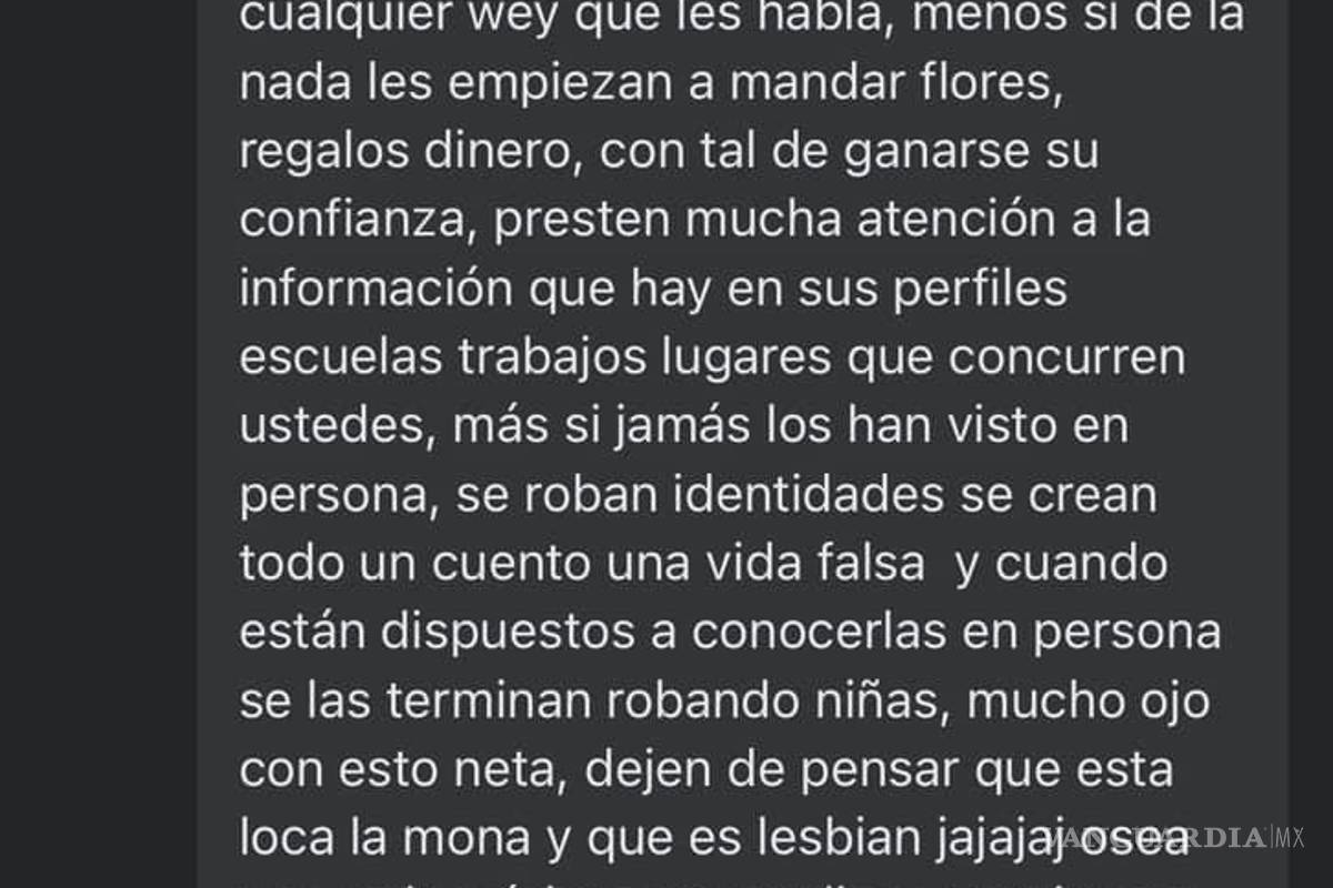 $!La jóvenes hicieron un llamado de alerta de las consecuencias que sufrieron por confiar en perfiles falsos.