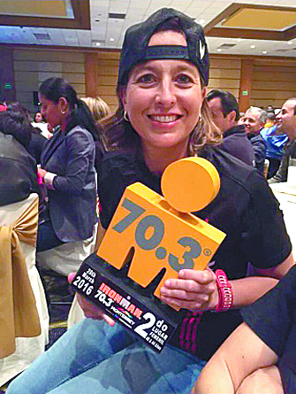 Adriana Sánchez, segundo lugar en Ironman