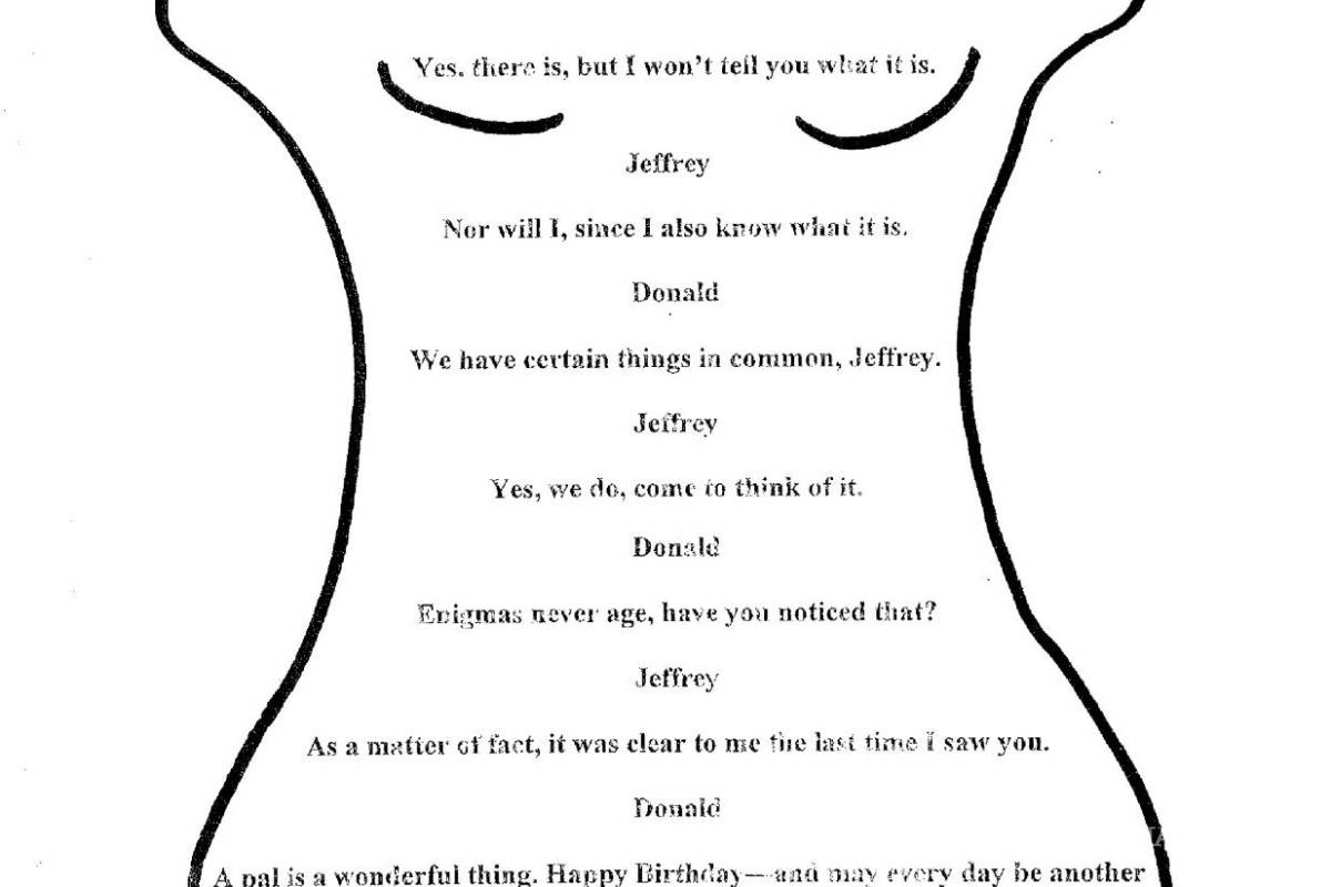 $!Imagen de un dibujo supuestamente hecho por Donald Trump y con su presunta firma, el cual le regaló a Jeffrey Epstein.