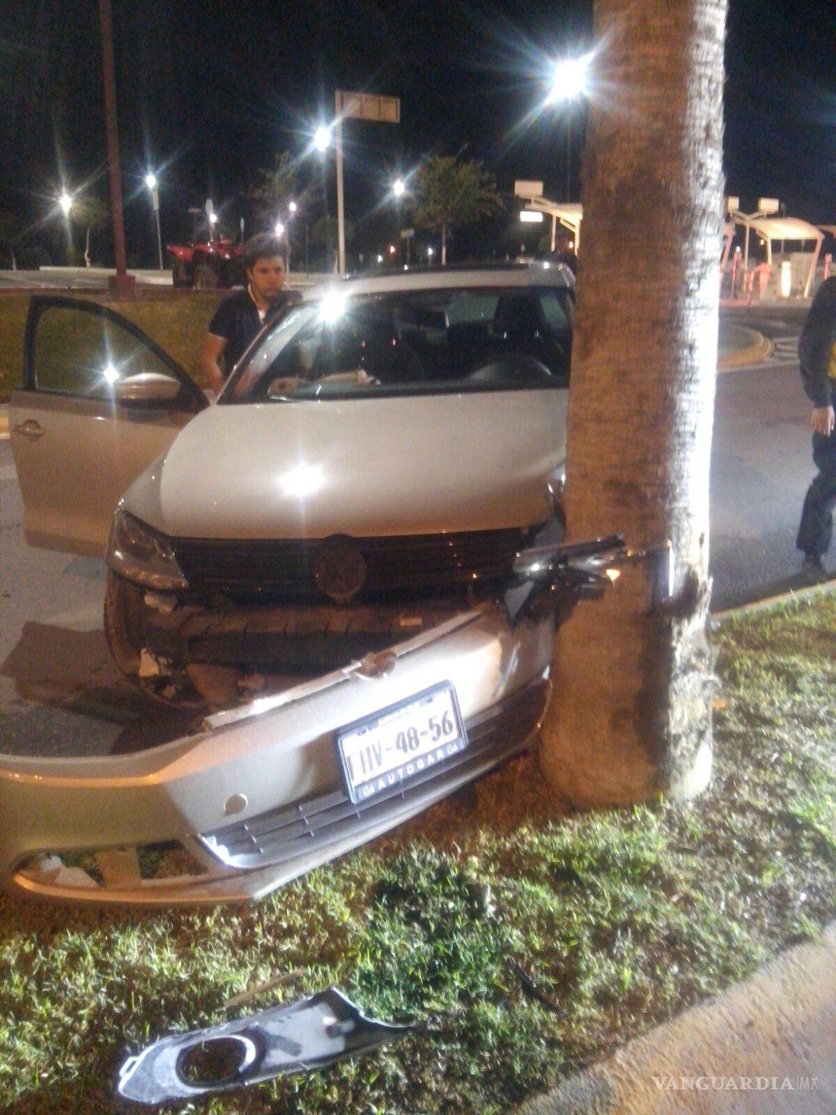 $!A chamaco se le atraviesa palmera