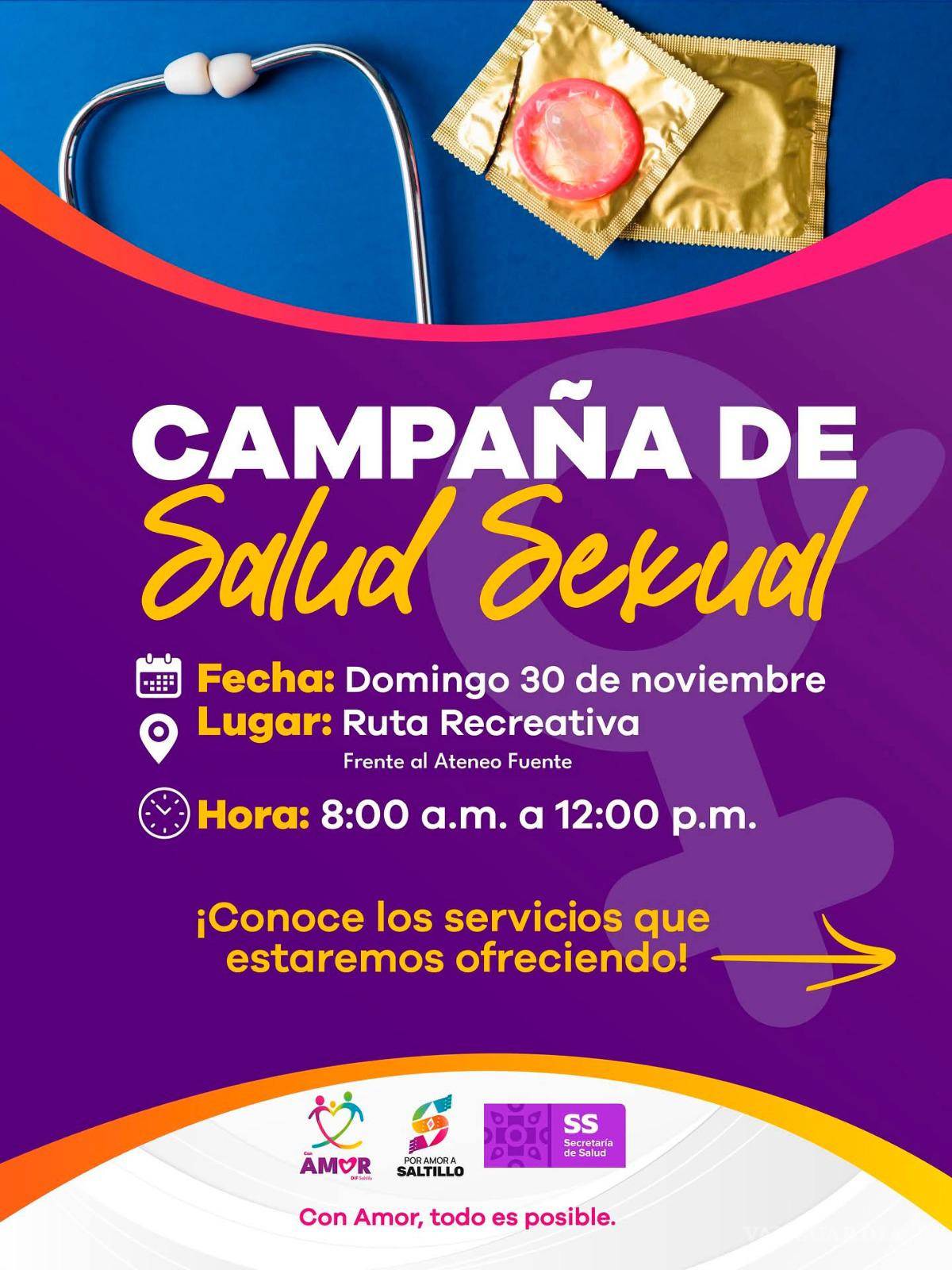 $!Salud sexual al alcance de todos en la Ruta Recreativa de Saltillo este próximo domingo